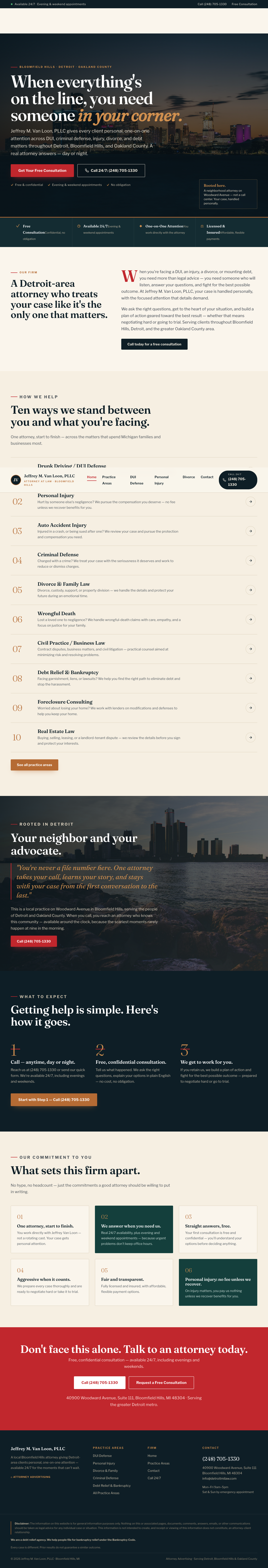 Design C homepage preview — warm cream, petrol-ink and copper editorial layout